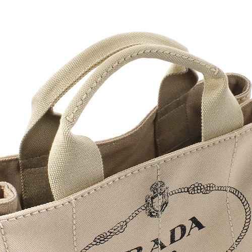 プラダ PRADA CANAPA キャンバス ハンドバッグ カーキ＆ゴールド BN2439