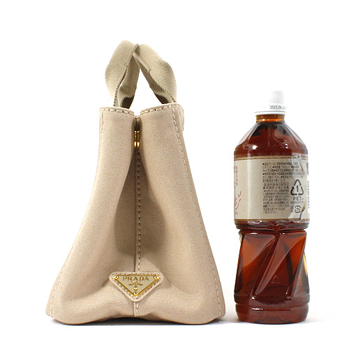 プラダ PRADA CANAPA キャンバス ハンドバッグ カーキ＆ゴールド BN2439