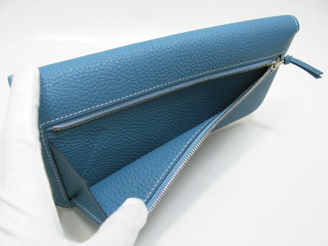 エルメス ドゴンロング トゴ/ブルージーン（金具：シルバー）HERMES12