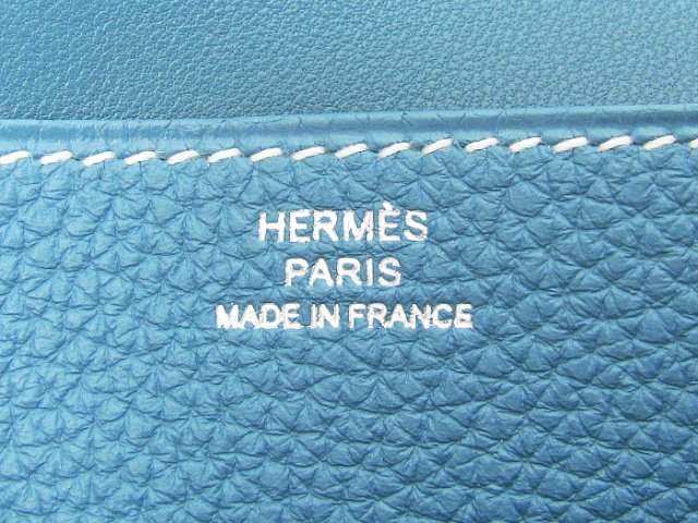 エルメス ドゴンロング トゴ/ブルージーン（金具：シルバー）HERMES12