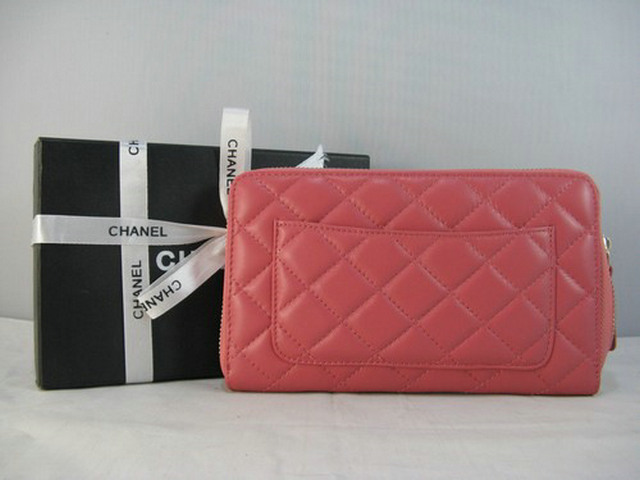 シャネルコピー財布 CHANEL ラムスキン 長財布 ピンク A318