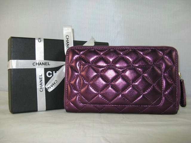 シャネルスーパーコピー CHANEL ラムスキン 長財布 バープル A318