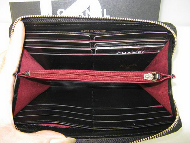 シャネルスーパーコピー CHANEL ラムスキン 長財布 ブラック A319
