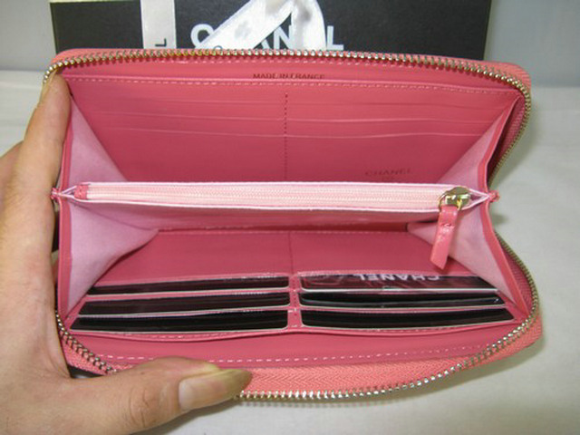 シャネル CHANELコピー財布 ラムスキン 長財布 ピンク A319