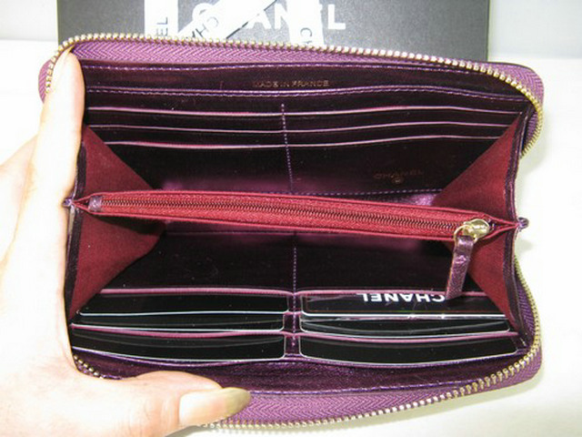 シャネルスーパーコピー CHANEL ラムスキン 長財布 バープル A319