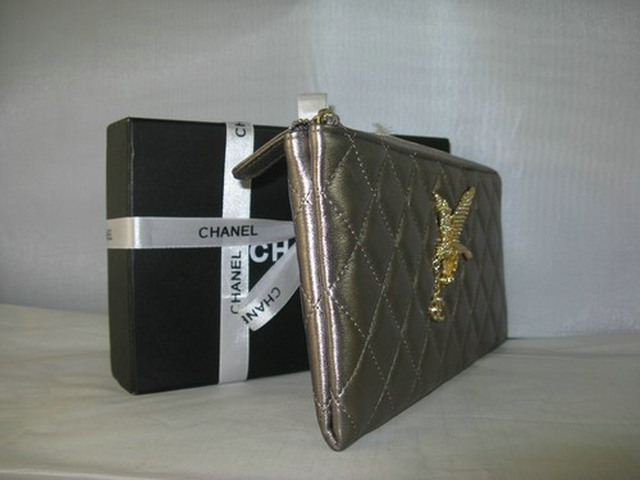 シャネル財布コピー CHANEL ラムスキン 長財布 シルバーグレー A320