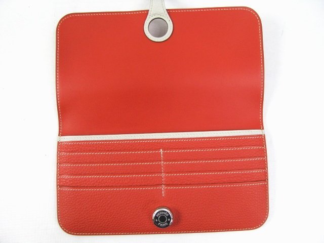 エルメス ニュードゴン 長財布 トゴ/サンギンヌ/グレーパール HERMES13