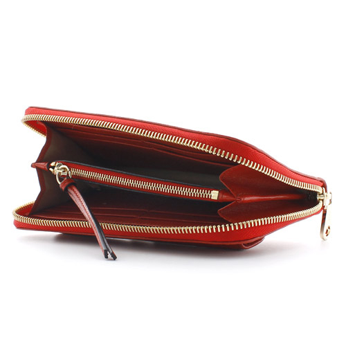 クロエ CHLOE リリィ カーフレザー 長財布 レッド【HOLLY BERRY】 3P050101551M
