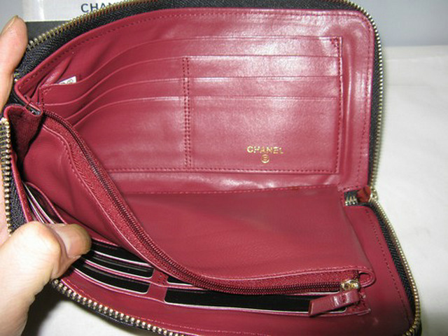 シャネルスーパーコピー CHANEL ラムスキン 長財布 ブラック A320