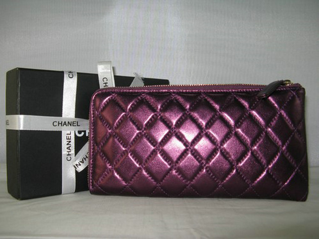 シャネルスーパーコピー CHANEL ラムスキン 長財布 バープル A320