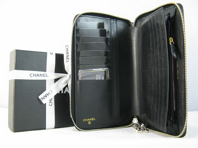 シャネルスーパーコピー CHANEL ラムスキン 長財布 ブラック A313