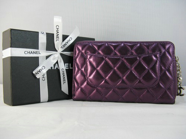 シャネルスーパーコピー CHANEL ラムスキン 長財布 バープル A313
