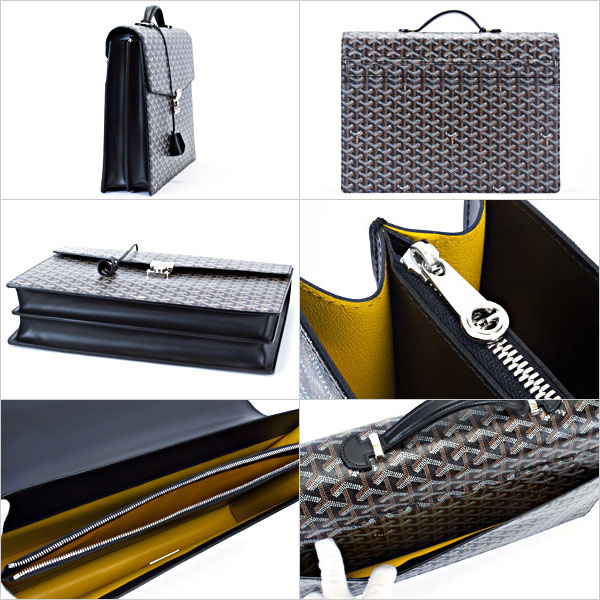  ゴヤール スーパーコピー GOYARD バッグ メンズ ブリーフケース ビジネスバッグ ブラック(黒) ABUCHYPRE 1S 01