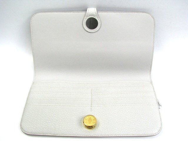 エルメス ニュードゴン 長財布 トゴ/グレーパール（金具：ゴールド）HERMES14