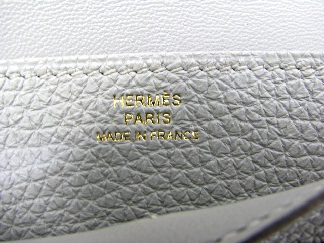 エルメス ニュードゴン 長財布 トゴ/グレーパール（金具：ゴールド）HERMES14