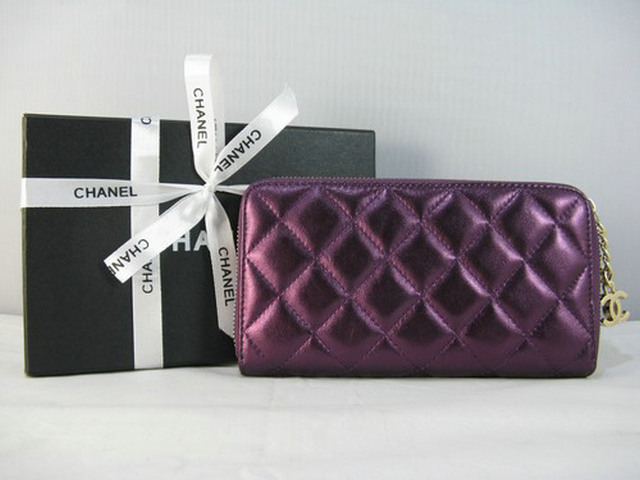 シャネルスーパーコピー CHANEL ラムスキン 長財布 バープル A312