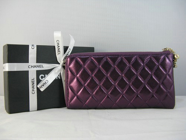 シャネルコピー CHANEL ラムスキン 長財布 バープル A311