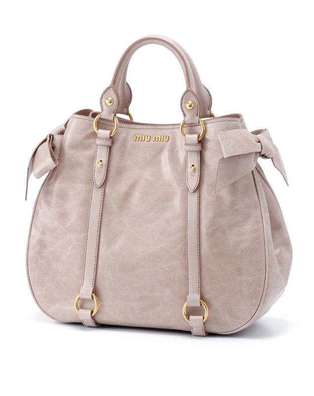 ミュウミュウ VITELLO LUX ショルダー付 ハンドバッグ RN0891 X72 F0236