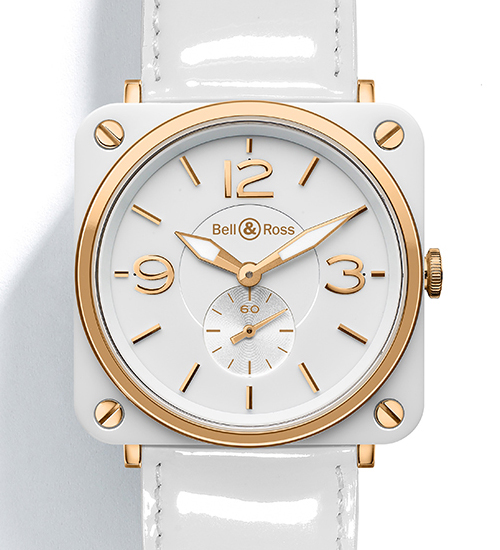 ベル＆ロス スーパーコピー AVIATION　39MM BRS-PINK GOLD ＆ WHITE CERAMIC
