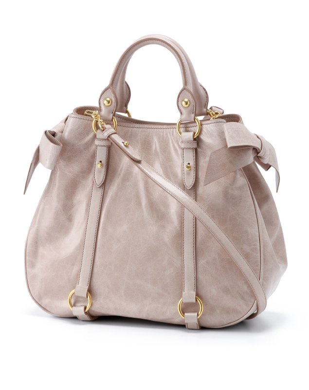 ミュウミュウ VITELLO LUX ショルダー付 ハンドバッグ RN0891 X72 F0236