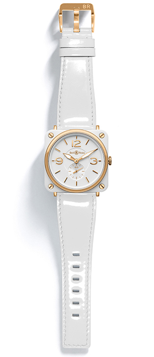 ベル＆ロス スーパーコピー AVIATION　39MM BRS-PINK GOLD ＆ WHITE CERAMIC