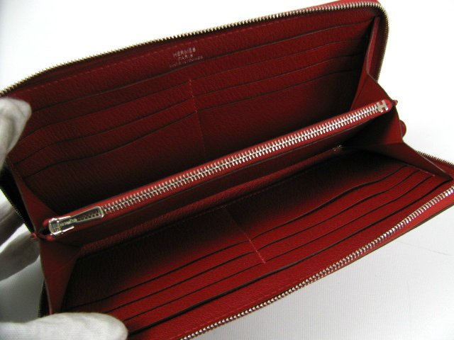 エルメス エヴリンアザップロング ルージュカザック/シェーブル HERME015