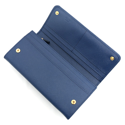 プラダ 財布 韓国 スーパーコピー METAL カーフレザー 長財布 ネイビー BLUETTE 1M1132 QWA 016 