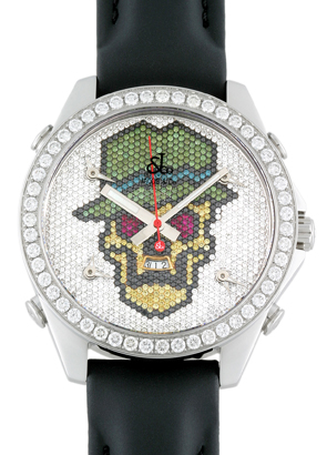 ジェイコブ 時計 n級 スーパーコピー JC-SKULL4D ファイブタイムゾーン カラースカル 47mm SS
