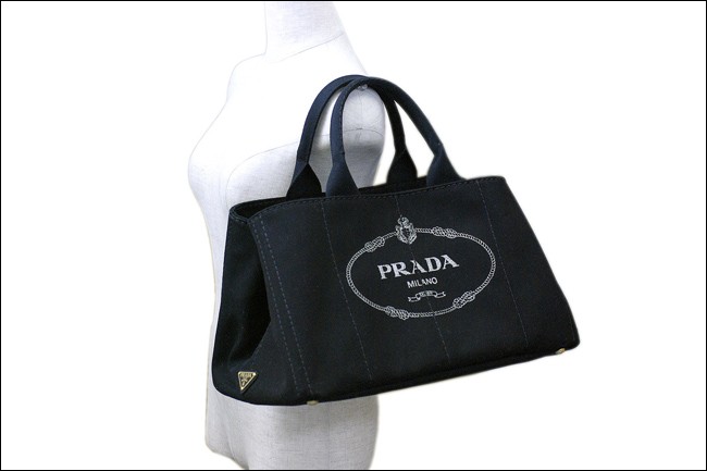 PRADA トートバッグ キャンバス ブラック BN18725 新品 本物