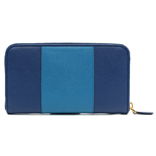 プラダ 財布 韓国 スーパーコピー COLOUR カーフレザー 長財布 ネイビー BLUETTE＆コバルトブルー COBALTO 1M0506 2FAF E6O
