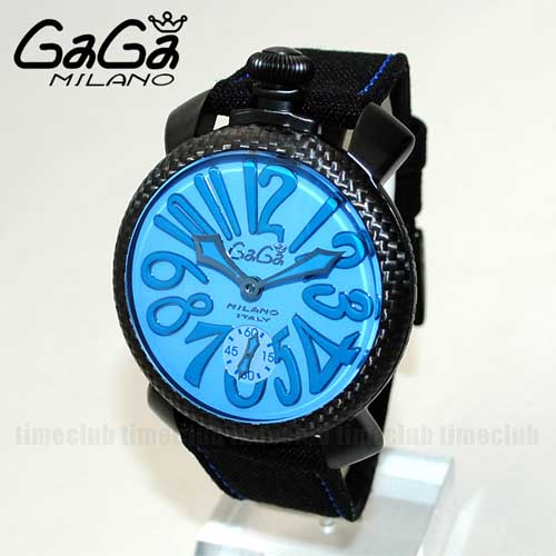 ガガミラノ 時計 スーパーコピー n級 マニュアーレ マヌアーレ 48mm ブラック/ブルー 5016.10S