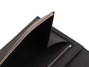 HERMES(エルメス) ベアン二つ折長財布アリゲーター/ブラック hq017