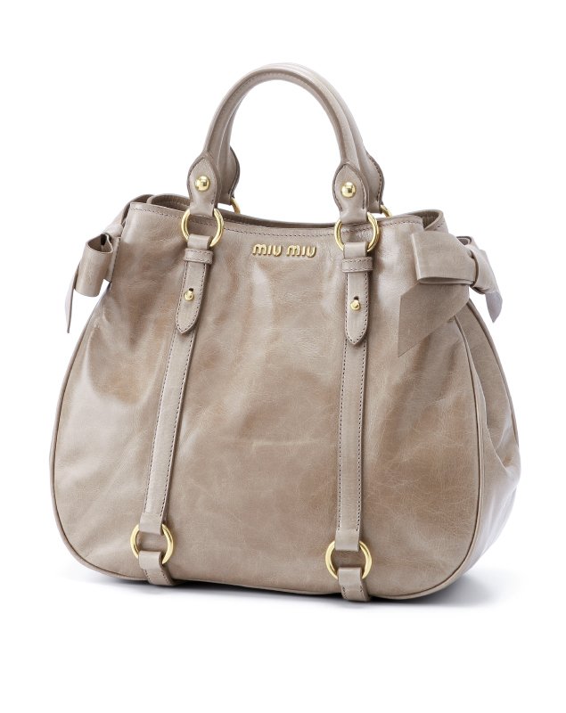 ミュウミュウ VITELLO LUX ショルダー付 ハンドバッグ RN0891 X72 F0770