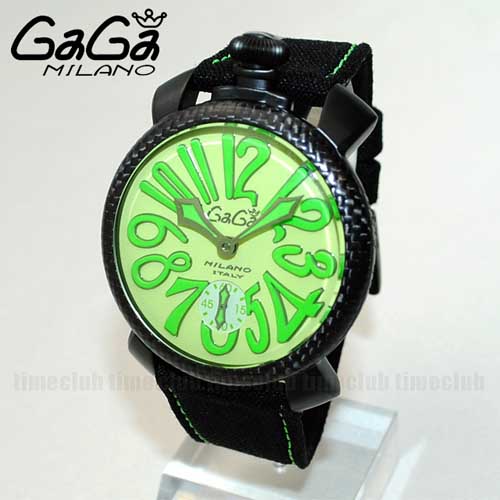 ガガミラノ 時計 スーパーコピー n級 マニュアーレ マヌアーレ 48mm ブラック/グリーン 5016.11S
