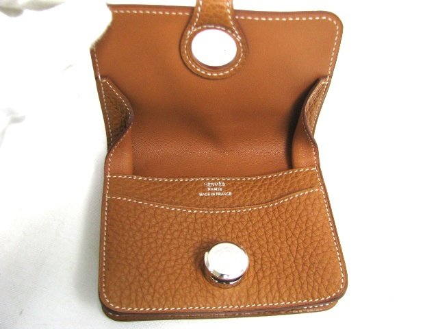 エルメス ドゴンコインケース トゴ/ゴールド（金具：シルバー）HERMES18