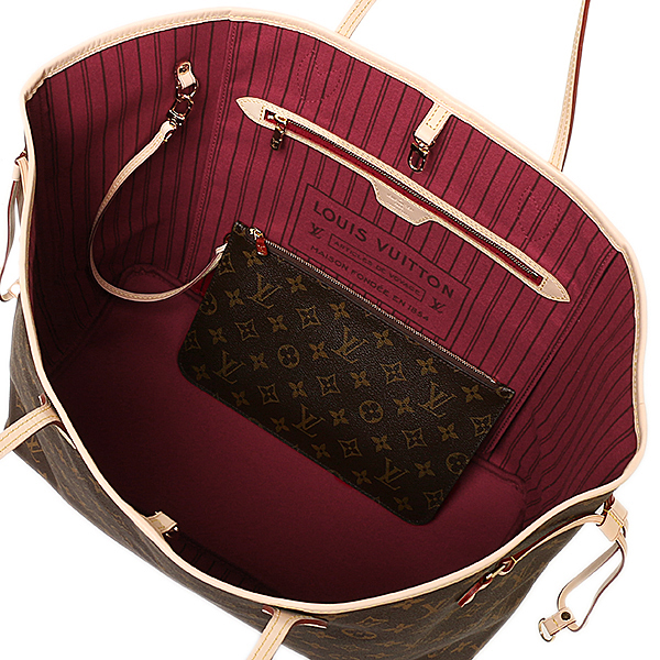 ルイヴィトン スーパーコピー バッグ LOUIS VUITTON M40991 モノグラム ポーチ付き ネヴァーフルGM トートバッグ