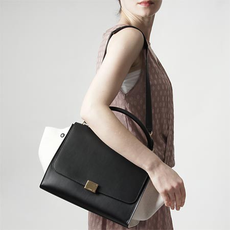 セリーヌ レザー ハンドバッグ（２ＷＡＹ仕様）トラペーズ 16954 2ldl 01cr wk