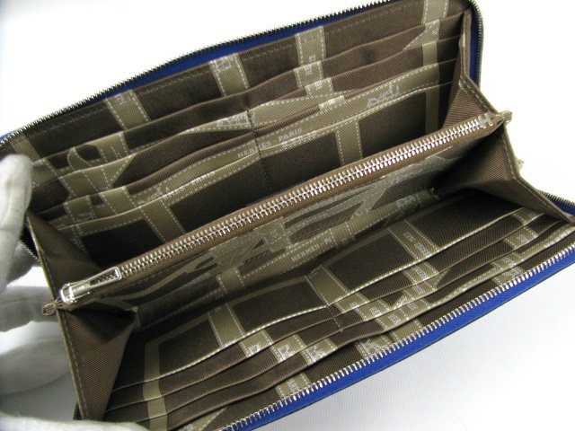 エルメス アザップシルク/□O刻印 ブルーエレクトリック/ヴォーエプソン HERME019