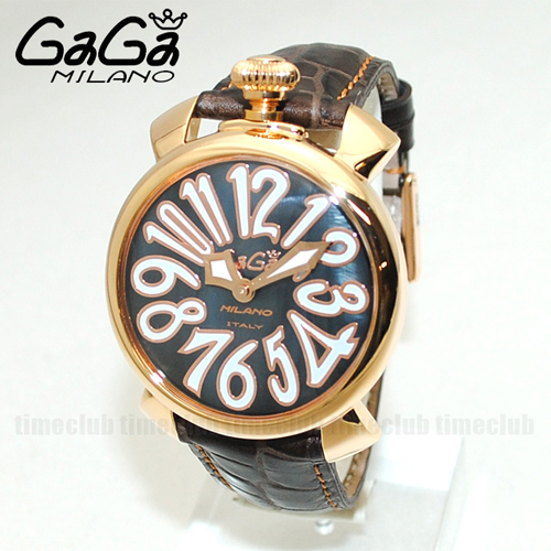 ガガミラノ 時計 スーパーコピー n級品 マニュアーレ マヌアーレ 40mm ブラック レザー/ブラック/グリーン 5022.03 
