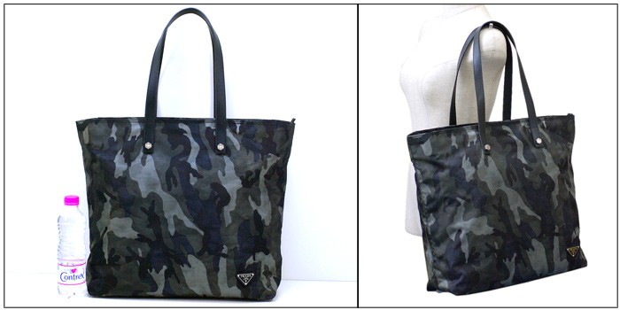 PRADA カモフラージュ 迷彩 ショルダーバッグ グレー VA0883