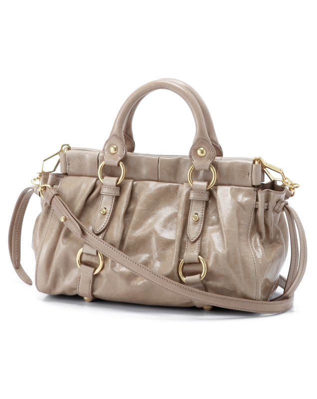 ミュウミュウ VITELLO LUX ショルダー付 ミニハンドバッグ RN0647 X72 F0770