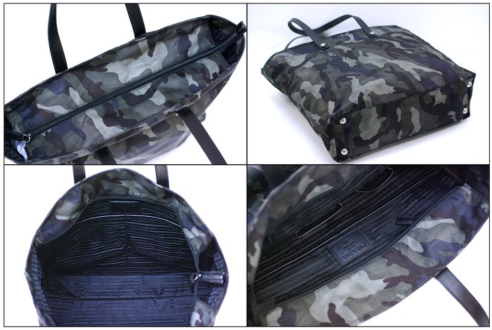 PRADA カモフラージュ 迷彩 ショルダーバッグ グレー VA0883