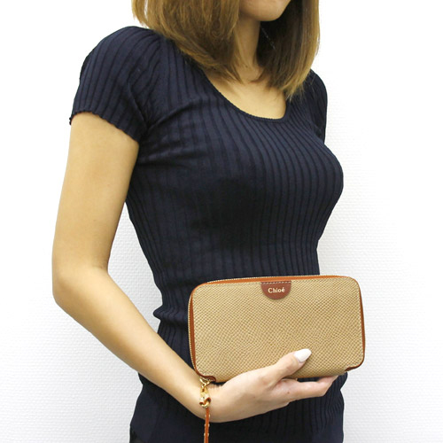 クロエ CHLOE ベア 長財布 ビスケットベージュ【BISCOTTI BEIGE】＆ブラウン 3P0152-833-02W