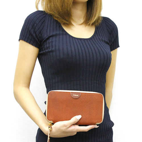 クロエ CHLOE ベア 長財布 レッドブッシュ【RED BUSH】＆ベージュ 3P0152-833-52M 