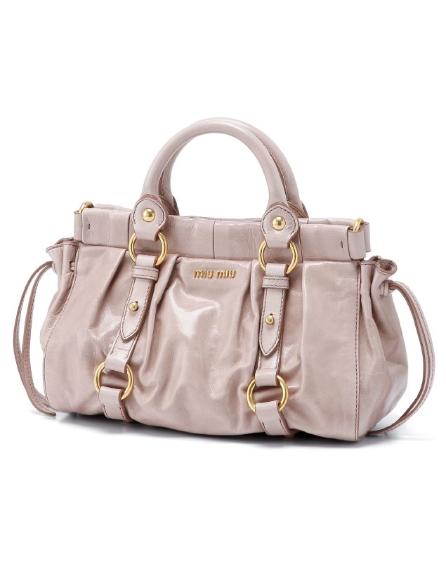 ミュウミュウ VITELLO LUX ショルダー付 ミニハンドバッグ RN0647 X72 F0236