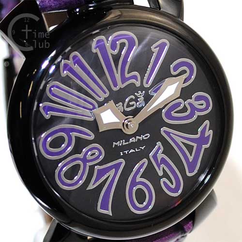 ガガミラノ 時計 スーパーコピー n級 マニュアーレ マヌアーレ 40mm パープル レザー/ブラック 5022.02