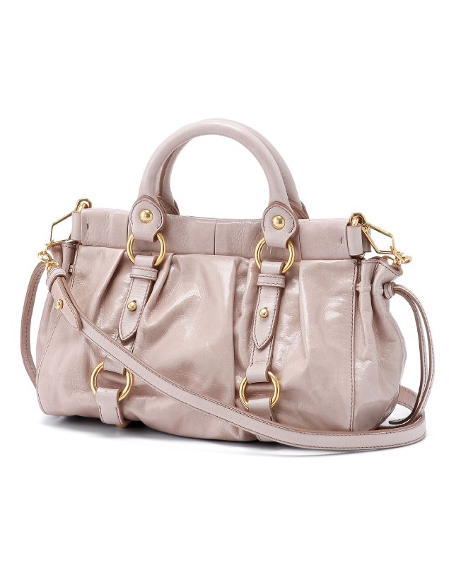 ミュウミュウ VITELLO LUX ショルダー付 ミニハンドバッグ RN0647 X72 F0236