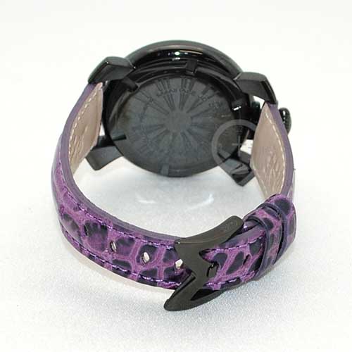 ガガミラノ 時計 スーパーコピー n級 マニュアーレ マヌアーレ 40mm パープル レザー/ブラック 5022.02