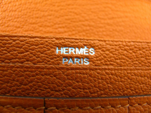 HERMES エルメス ベアンスフレ/シェーブル/オレンジ(シルバー金具) hq024