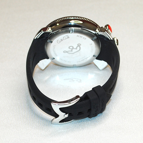 ガガミラノ 時計 スーパーコピー n級品 クロノ 48mm ブラック ラバー/シルバー 60502 BK